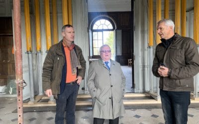 Visite du maire de Maisons-Laffitte, M. Jacques Myard