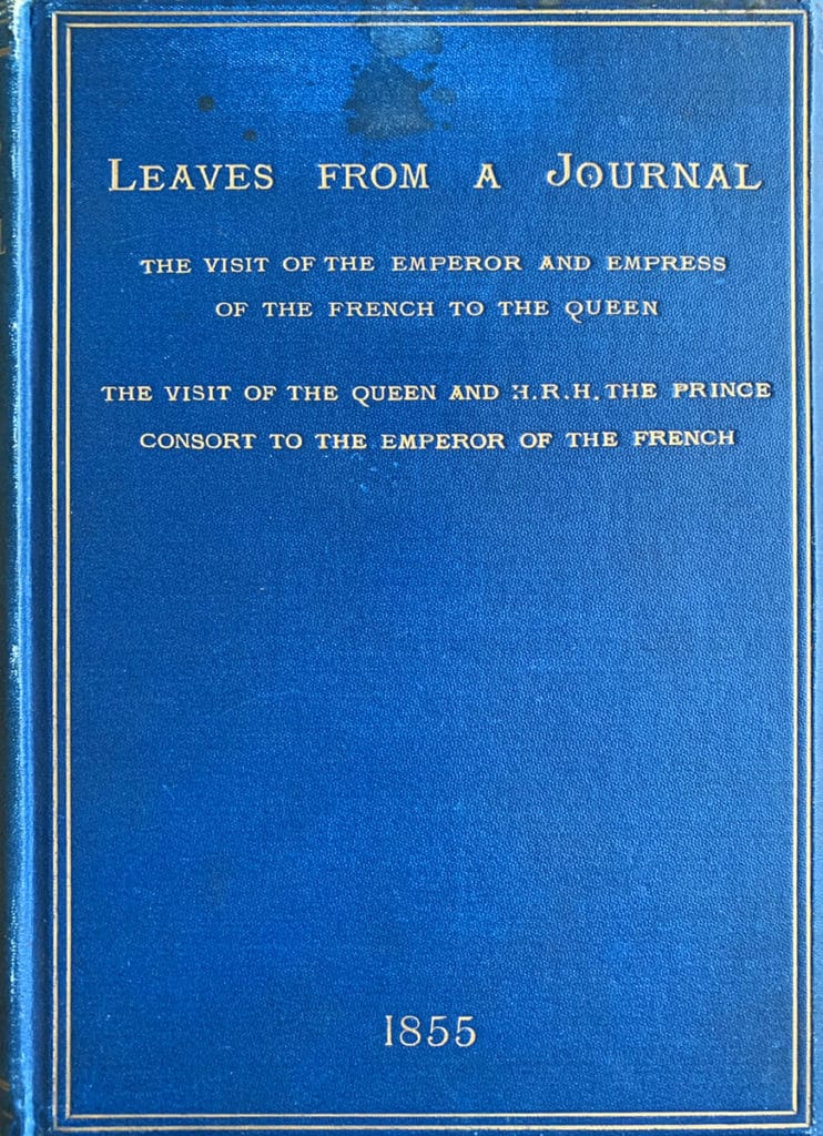 leaves-from-a-journal-queen-victoria-pavillon-muette-1 couverture du livre "Leaves from a Journal", extraits des notes de la Reine Victoria