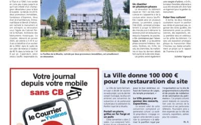 Le courrier des Yvelines, août 2021 – Le Pavillon de la Muette va devenir un lieu culturel