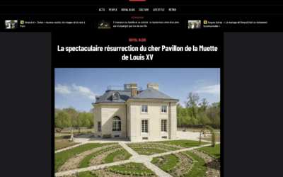 Paris Match, avril 2024 : La spectaculaire résurrection du cher Pavillon de la Muette de Louis XV